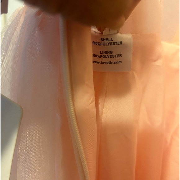 Women's👱🏽‍♀️V Neck Sleeveless Tulle Empire Waist Split Formal Dress👗Sz 9 - Picture 8 of 13